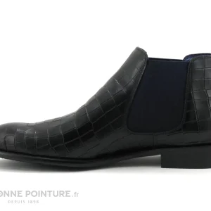 Remise ⭐ Kdopa MURRAY Noir – ? Boots Chelsea Homme Aspect Cuir Croco ? 13