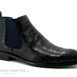 Remise ⭐ Kdopa MURRAY Noir – ? Boots Chelsea Homme Aspect Cuir Croco ? 17