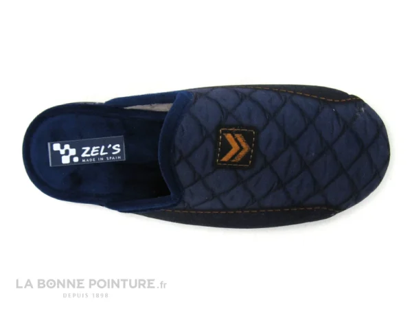 De gros ? ZEL’S Zels 7536 Bleu Marine – Pantoufle Mule Homme ? 3