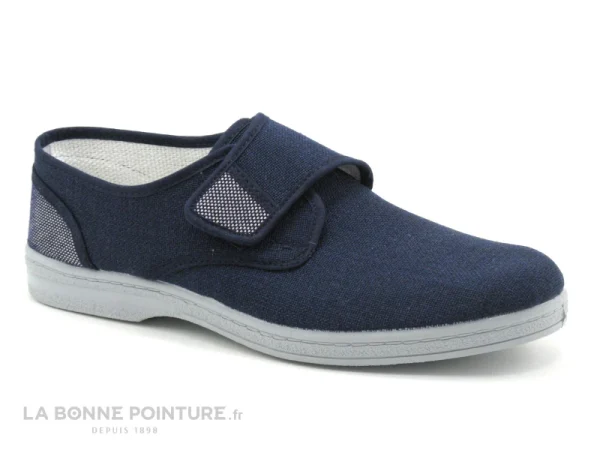 Le moins cher ? Ouf ! Ouf 797 REGULE Marine – Chausson Velcro Homme ? 1