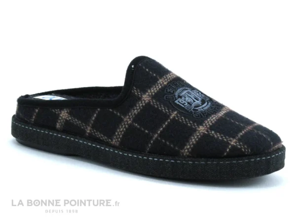 Les meilleures critiques de ? Ouf ! Ouf BARTOLI Noir Beige – Carreaux – Pantoufle Mule Homme ? 1