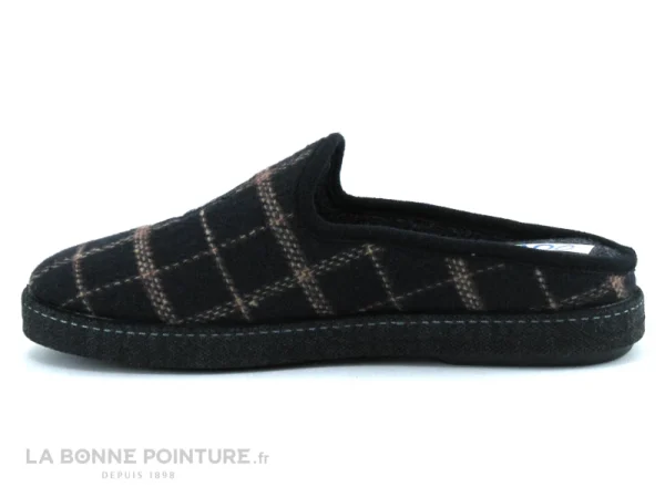 Les meilleures critiques de ? Ouf ! Ouf BARTOLI Noir Beige – Carreaux – Pantoufle Mule Homme ? 3