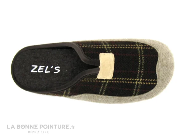 Meilleure affaire ? ZEL’S Zels 84183 Marron Ecossais -Beige – Pantoufle Mule Homme ? 4