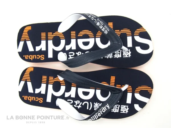 Budget ? Superdry Classic Scuba Flip Flop Navy – Tong Bleu Marine Homme ❤️ 3