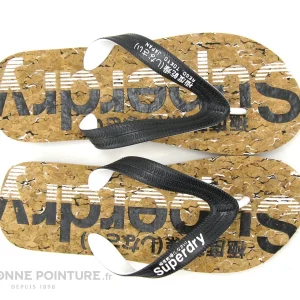 Sortie ? Superdry Cork Flip Flop Black – MF310017A – Tong Homme ? 6