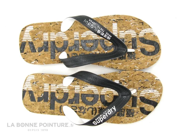 Sortie ? Superdry Cork Flip Flop Black – MF310017A – Tong Homme ? 3