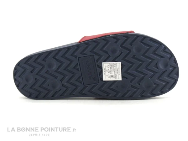 Meilleur prix ? Levi’s Levis JUNE BABYTAB Navy Blue – Mule Homme Bleu Marine – Rouge ? 5