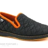 Bon marché ? Semelflex SUPER REMY Noir – Orange – Chausson Homme ? 22