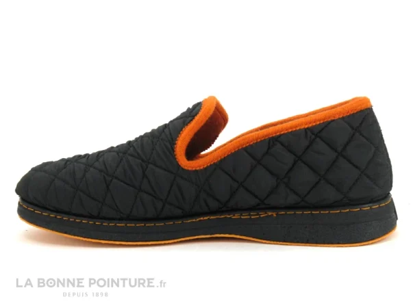 Bon marché ? Semelflex SUPER REMY Noir – Orange – Chausson Homme ? 4