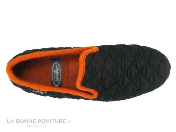 Bon marché ? Semelflex SUPER REMY Noir – Orange – Chausson Homme ? 7