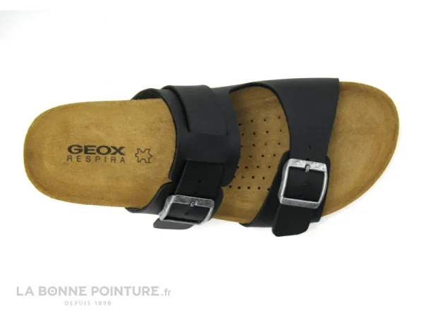 Tout neuf ? Geox GHITA U159VB Black – Mule Noire Reglable Homme ? 5